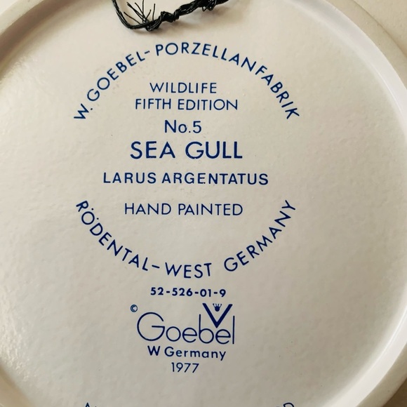 Goebel Wildlife Series, Seagull, limited edition wall plate series - Picture 8 of 8